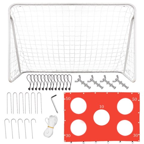 Bramka piłkarska do piłki nożnej dla dzieci treningowa 2w1 + mata celności 215 x 153 x 76 cm Bramka piłkarska do piłki nożnej dla dzieci treningowa 2w1 + mata celności 215 x 153 x 76 cm