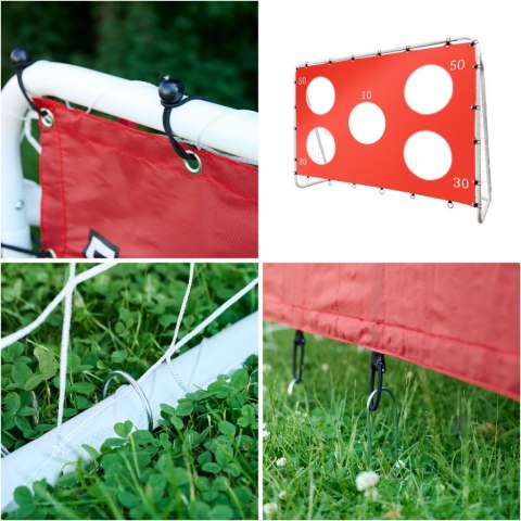 Bramka piłkarska do piłki nożnej dla dzieci treningowa 2w1 + mata celności 215 x 153 x 76 cm Bramka piłkarska do piłki nożnej dla dzieci treningowa 2w1 + mata celności 215 x 153 x 76 cm