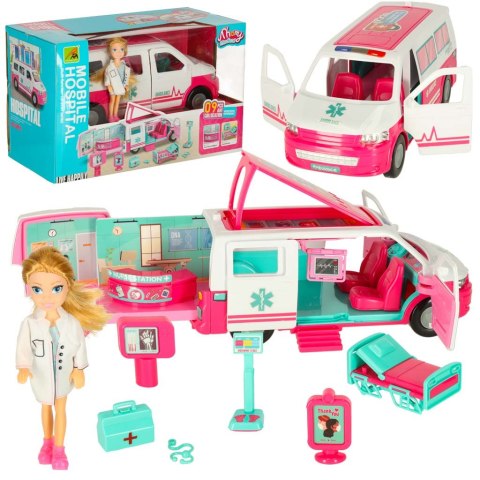 Karetka pogotowia ambulans mobilny szpital lalka akcesoria Karetka pogotowia ambulans mobilny szpital lalka akcesoria