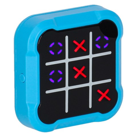 Kółko krzyżyk gra elektroniczna logiczna tic tac toe konsola przenośna niebieska Kółko krzyżyk gra elektroniczna logiczna tic tac toe konsola przenośna niebieska