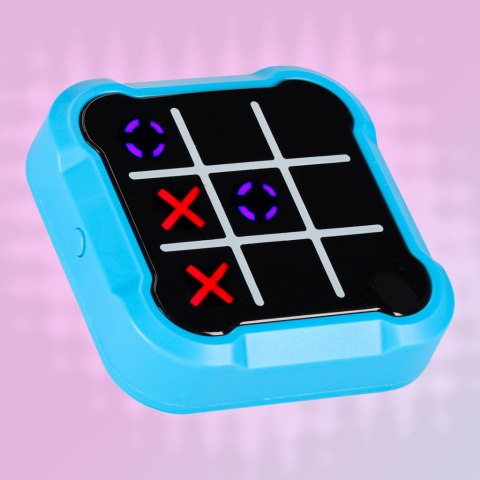 Kółko krzyżyk gra elektroniczna logiczna tic tac toe konsola przenośna niebieska Kółko krzyżyk gra elektroniczna logiczna tic tac toe konsola przenośna niebieska