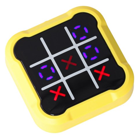 Kółko krzyżyk gra elektroniczna logiczna tic tac toe konsola przenośna żółta Kółko krzyżyk gra elektroniczna logiczna tic tac toe konsola przenośna żółta