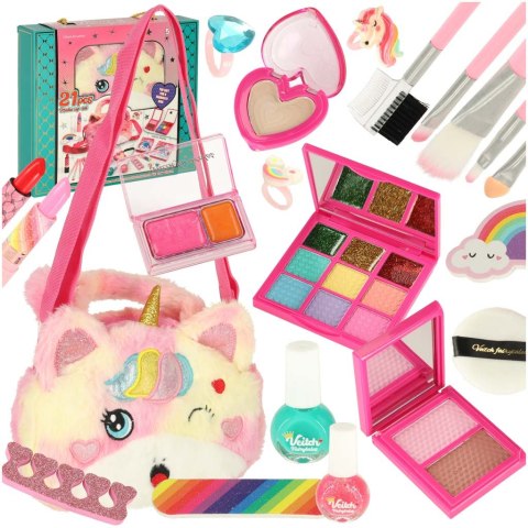 Kosmetyki do makijażu make up lakiery torebka zestaw 21 elementów Kosmetyki do makijażu make up lakiery torebka zestaw 21 elementów
