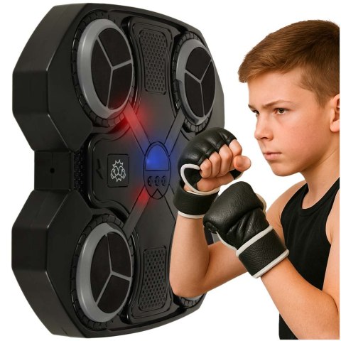 Tarcza bokserska treningowa na ścianę trenażer muzyka LED USB rękawice