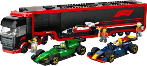LEGO City F1 Truck With Rb20 & Amr24 F1 Cars 60445