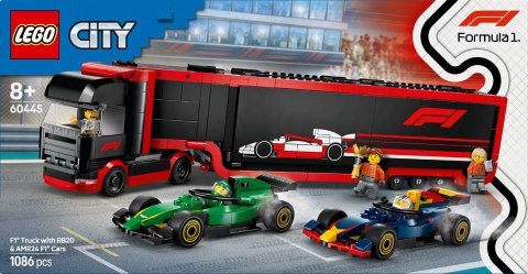 LEGO City F1 Truck With Rb20 & Amr24 F1 Cars 60445