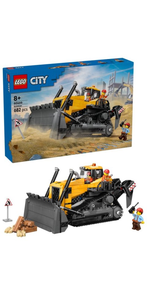 LEGO City Yellow Bulldozer With Front Loader 60466
