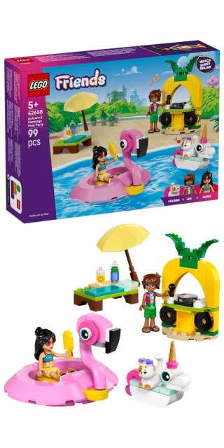 LEGO Friends Unicorn & Flamingo Pool Party 42658