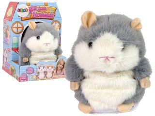 Interaktywny Gadający Chomik Brązowy Pluszowy Powtarzający Słowa