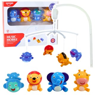 Karuzela Do Łóżeczka Zwierzątka Lew Słonik Żyrafa Dźwięk