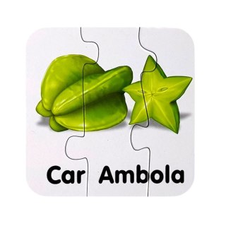 Puzzle Edukacyjne Układanka Owoce 10 Połączeń Nauka Angielskiego