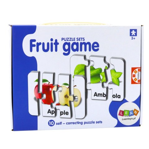 Puzzle Edukacyjne Układanka Owoce 10 Połączeń Nauka Angielskiego