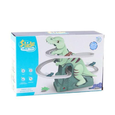 Tor Zjeżdżalnia Wspinaczka Dinozaurów Kolejka Światła Dźwięki