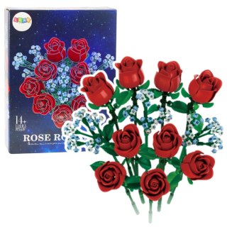 Klocki Konstrukcyjne Bukiet Kwiatów Róże Czerwone 649 el.