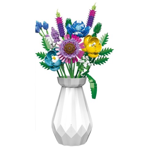 Klocki Konstrukcyjne Bukiet Kwiaty W Białym Wazonie 543 el.