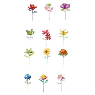 Klocki Konstrukcyjne Pojedynczy Kwiat Dekoracyjny 71-106 el.