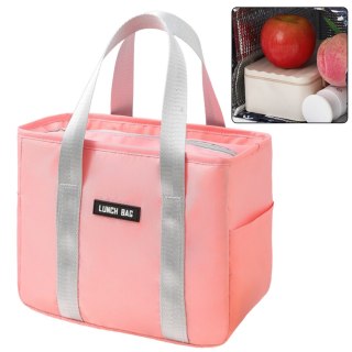 Torba Termiczna Izolacyjna Śniadaniowa Lunch Bag Różowa 24cm