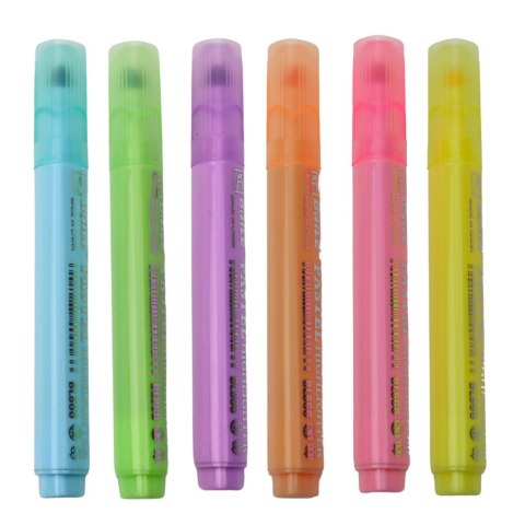 Zestaw Zakreślaczy Szkolne Biurowe Kolorowe 6szt.