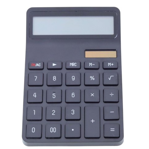 Kalkulator Biurowy Szkolny 12-Cyfrowy Wyświetlacz LCD Solar Czarny
