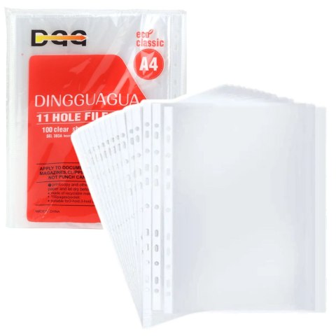 Koszulki Krystaliczne Na Dokumenty 11 Otworów A4 100szt.