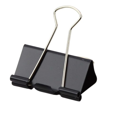 Zestaw Uniwersalne Klipsy Biurowe Stal Sprężynowa Czarny 51mm 12szt