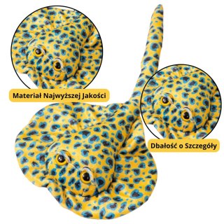 Maskotka Pluszowa Płaszczka Przytulanka Żółta W Kropki 50cm