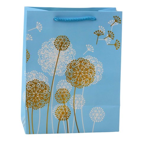 Torba Prezentowa Dmuchawce Złote Elementy 23 x 18 x 10,5 cm