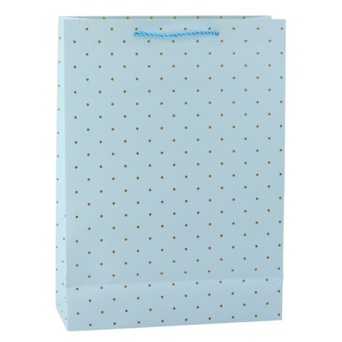 Torba Prezentowa Klasyczna W Złote Kropki 41 x 30 x 12 cm