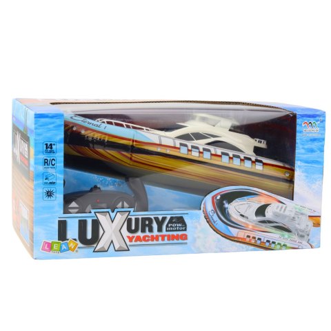 Luksusowy Jacht Łódź Pompowana Zdalnie Sterowana RC Światła LED