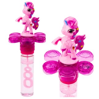 Bańki Mydlane Jednorożec Obrotowy Kwiatek Światło LED 20cm Mix