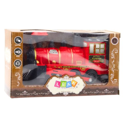 Lokomotywa Klasyczna Elektryczna Światła Dźwięki Czwerwona