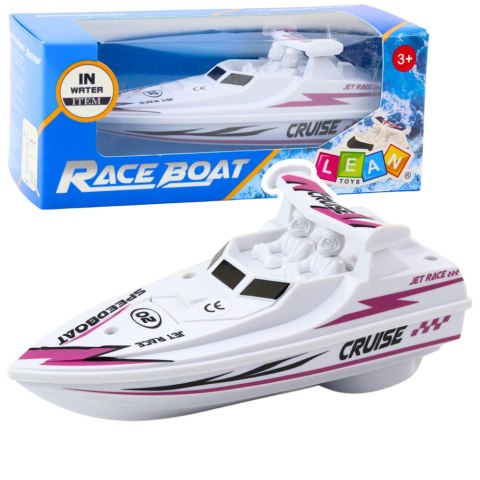 Łódź Motorówka Na Baterie Biała Pływająca Wodna