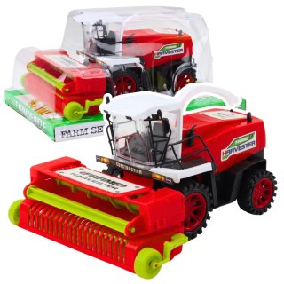Kombajn Rolniczy Farmerski Z Hederem Napęd Czerwony