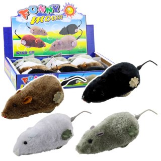 Nakręcana Mysz Futrzana Jeżdżąca Interaktywna Mix