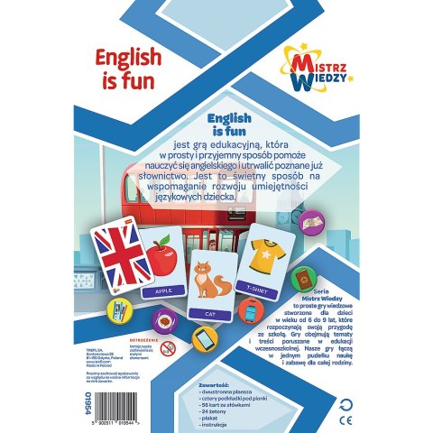Gra dla dzieci English is Fun Mistrz Wiedzy Trefl 01954