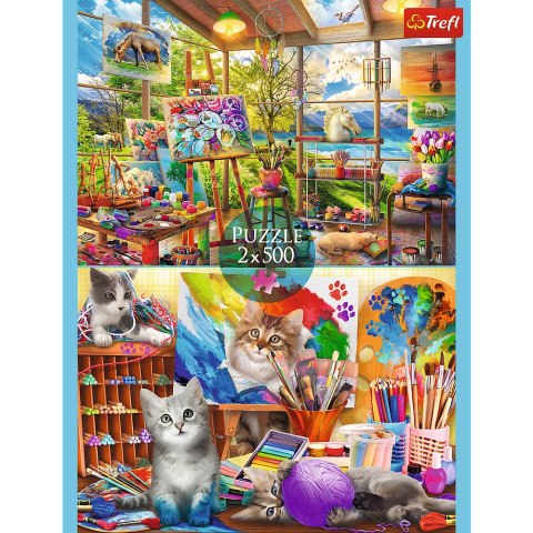 Puzzle - 2x500 - Sztuka malowania - Trefl 37530