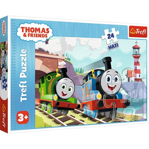 Puzzle - 24 Maxi - Tomek i Percy na torach - Tomek i przyjaciele - Trefl 14354