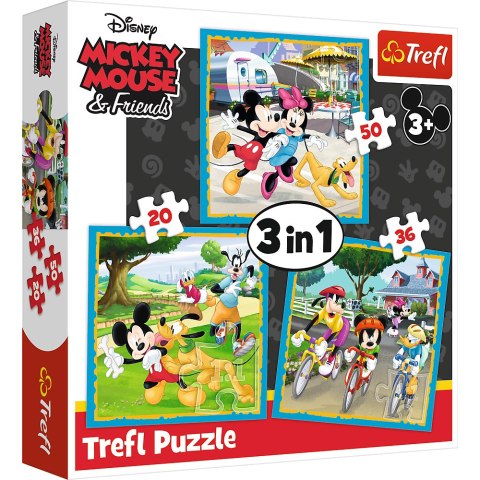 Puzzle - 3w1 (20, 36, 50) - Myszka Miki z przyjaciółmi - Trefl 34846