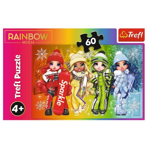 Puzzle - 60 - Radosne lalki - Rainbow High - Trefl 17380