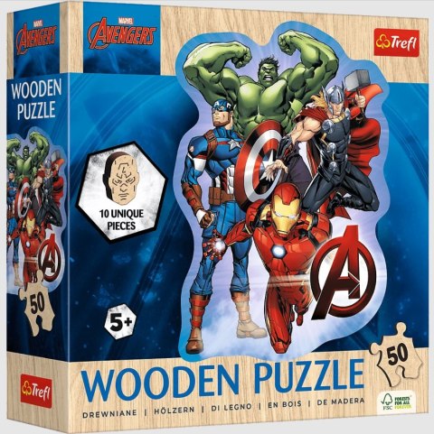 Puzzle Drewniane Konturowe - 50 - Przygody Avengers - Trefl 20256