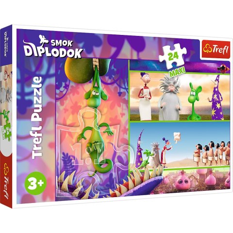 Puzzle - 24 Maxi - Ciekawski Smok Diplodok - Trefl 14376