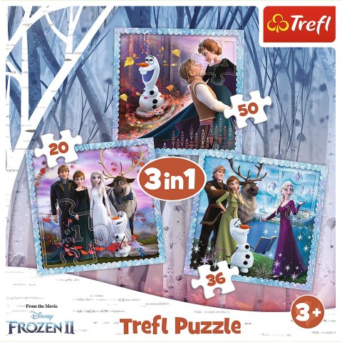 Puzzle - 3w1 (20, 36, 50) - Kraina Lodu II - Magiczna opowieść - Trefl 34853