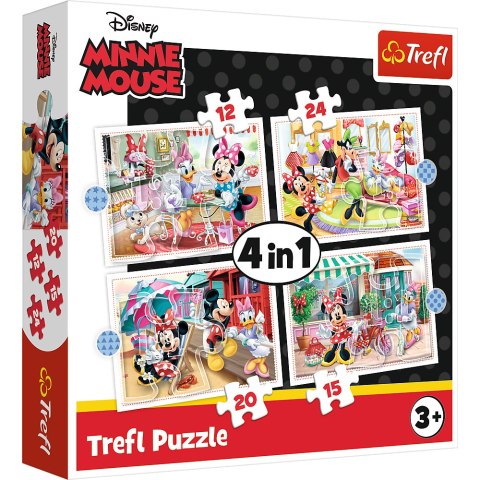 Puzzle - 4w1 (12, 15, 20, 24) - Minnie z przyjaciółmi - Disney Minnie - Trefl 34355