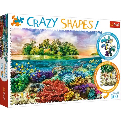 Puzzle - 600 Crazy Shapes - Tropikalna wyspa - Trefl 11113