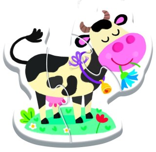 Puzzle - Baby Classic - Na farmie - Konik Świnka Króliczek Krówka - Trefl 36127