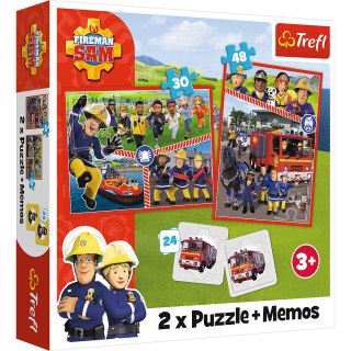 Puzzle + MEMOS - 2w1 (30,48) - Drużyna Strażaka Sama - Trefl 93334