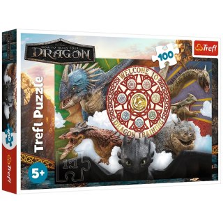 Puzzle - 100 - Smoki w akcji - Trefl 16524