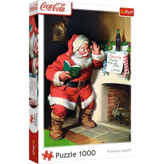 Puzzle - 1000 XMAS - Coca-Cola: Mikołaj przy kominku - Trefl 10922