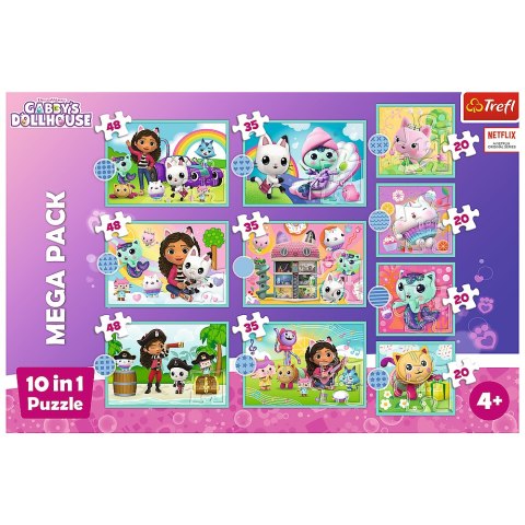 Puzzle - 10w1 - W świecie Gabi - Koci Domek Gabi - Trefl 96003