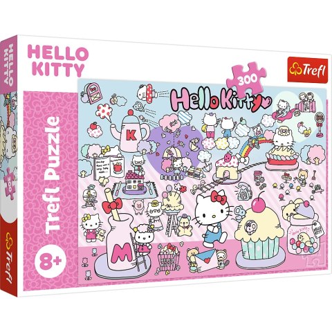 Puzzle - 300 - Poznaj Świat Hello Kitty - Hello Kitty - Trefl 23031